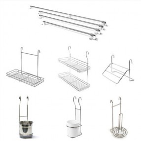 행거레일 / 액세서리 (1단선반, 2단선반, 행주걸이, 수저통, 키친타올걸이)