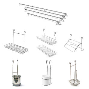 행거레일 / 액세서리 (1단선반, 2단선반, 행주걸이, 수저통, 키친타올걸이)