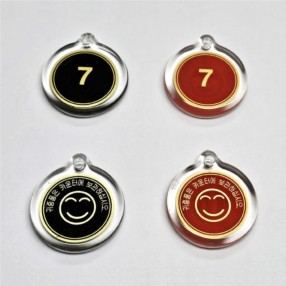 열쇠고리번호표 (스프링줄)